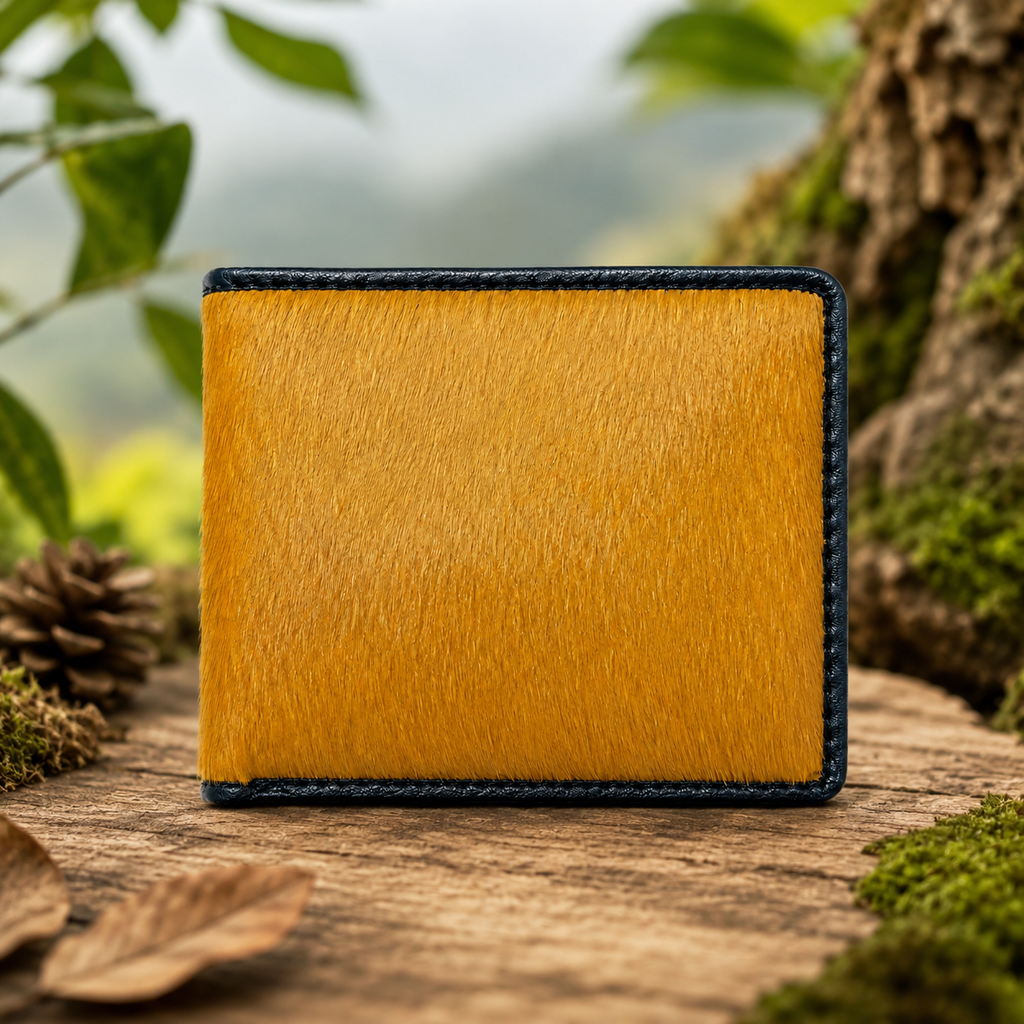 Hair-On Leather Bi-Fold Wallet