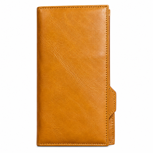 Elegant Light Brown Long Wallet
