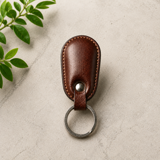 Leather Key Ring – Brown