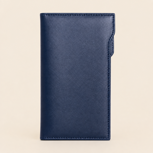 Elegant Blue Long Wallet